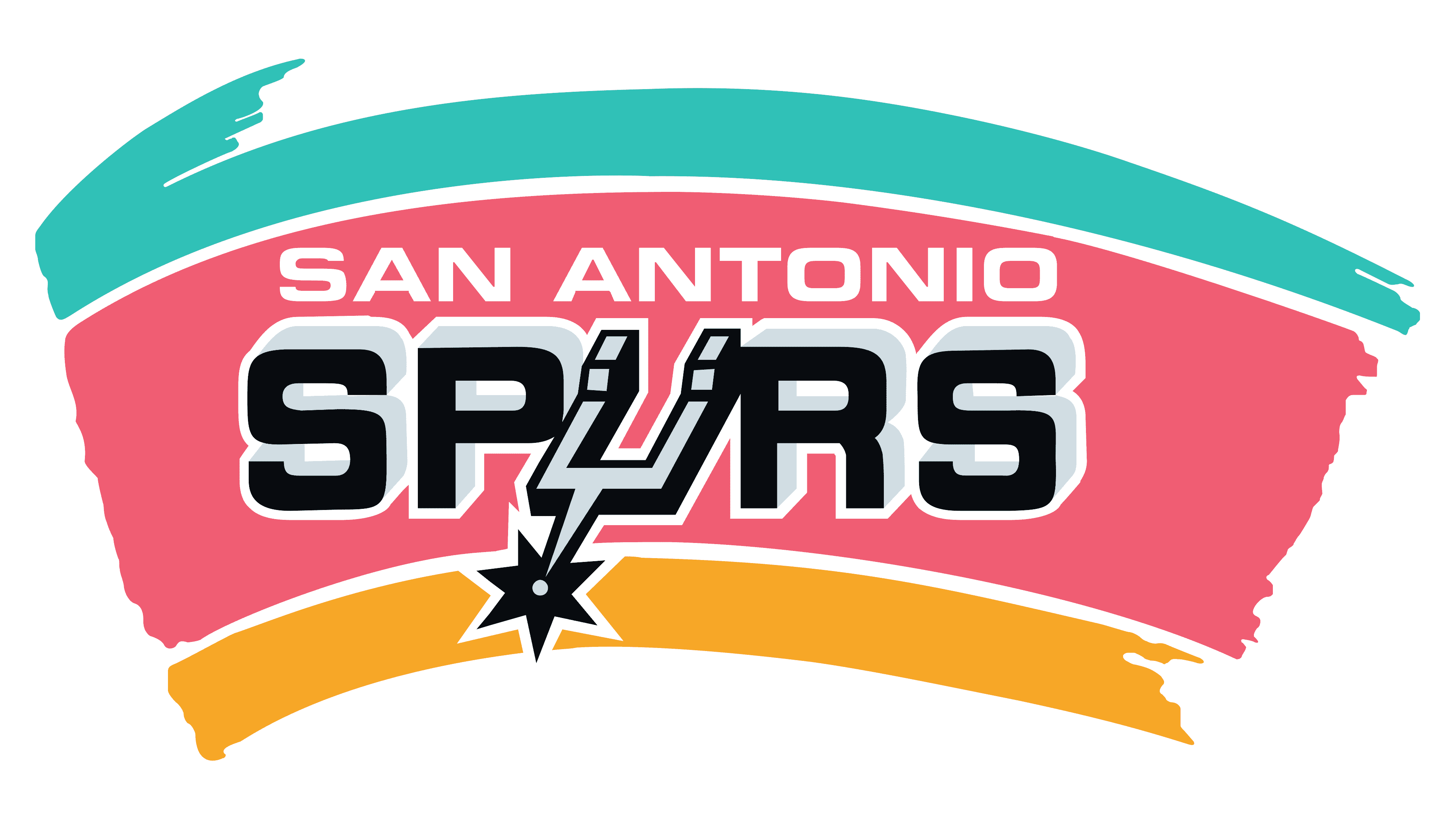 San Antonio Spurs logo featuring the team’s signature colors and design with the iconic spur emblem.