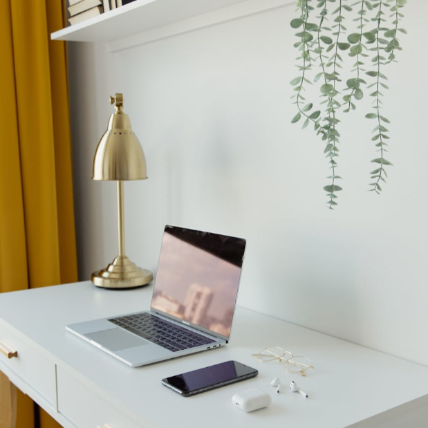 Workspace with fast WiFi in vacation rental home